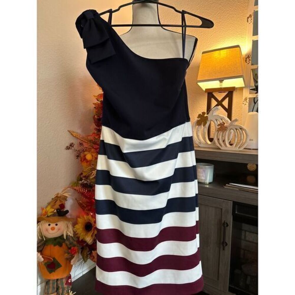 Ted Baker London Hilila dress women's size 3‎ striped cocktail withbow